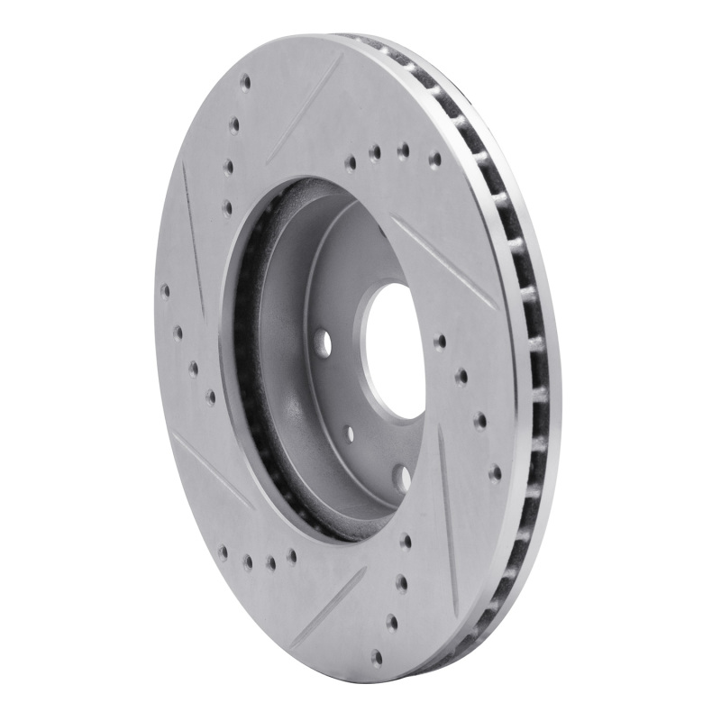 Chevrolet Epica Brake Rotor (1) - Front Right - R1 Concepts - Drilled & Slotted - Silver - `04-`10